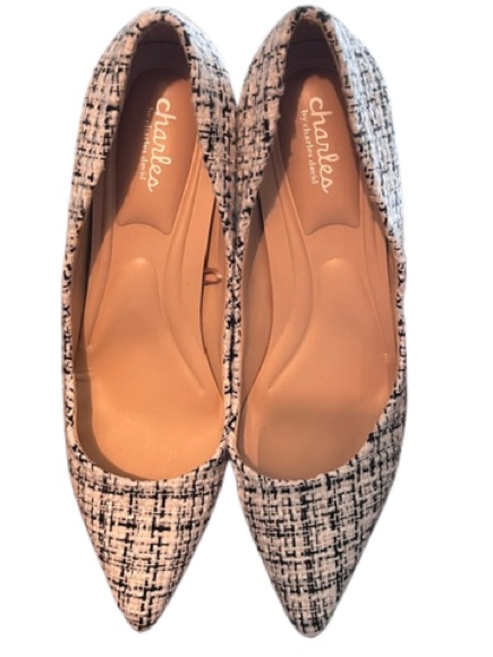 Charles By Charles David Tweed Plaid Heels 7M - Picture 2 of 5